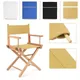 2Pcs Washable Chair Seat Covers Kit Polyester Cloth Director Chair Seat Replacement Canvas Cover