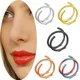 Surgical Stainless Steel Spiral Nose Ring Kit Piercing Real Septum Fake Stud Earring Hoop for Women