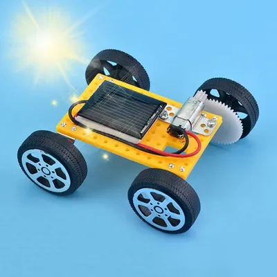 Solar Car Toy for Kids Mini DIY Assembled Energy Powered Car Kit STEM Educational Toys for Children