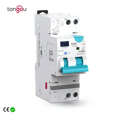 TUYA WIFI RCBO LED Adjustable Smart Circuit Breaker Residual Current Circuit breaker With Over Current and Leakage Protection