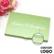 1pc School Student Supplies Custom LOGO Business Card Holder Stainless Steel Aluminum Holder Metal