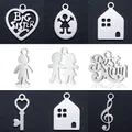 10pcs/lot Stainless Steel Boy Girl diy Jewelry Making Charm Wholesale Big Sister Necklace Pendant