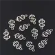 100PCS Silver Color Dollar Sign Bead Spacer European Money Charms Fit For Jewelry Making Bracelet