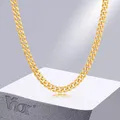 Vnox 3-11mm Men's Curb Chain Necklace Wrist Links Stainless Steel Rock Miami Curb Figaro Unisex
