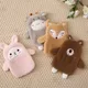 350ML Cute Cartoon Plush Hot Water Bottle Hand Warmers Water Bag Hand Warmer Filled Explosion-proof