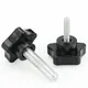 1/2/5/10pcs M6 M8 M10 Black Plum Bakelite Thumb Screws Knobs Bolts Star Hand Tighten Screw