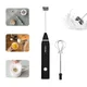 Powerful Milk Foam Machine Mini Electric Milk Frother with Stainless Steel Eggbeater Head Portable