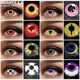 D'ORELLA 1 Pair Cosplay Contact Lenses Colored Contact Lenses for Halloween Yearly Eye Yellow Lenses