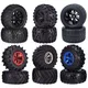 4PCS 12mm Hub 1/10 Tyre Wheel 120mm 125mm 130mm Monster Truck Tires Wheels Buggy RC Car Crawler