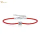 Wong Rain 925 Sterling Silver VVS1 Round D Color Pass Test Diamonds Real Moissanite Red Rope