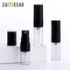 100 Pcs/Lot 1ml 2ml mini Perfume Bottle Black Spray Refillable Empty Bottles Cosmetic Containers