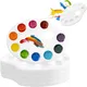 Thumb Hole Paint Palette White Plastic Drawing Art Plate For Oil Painting Watercolor Gouache