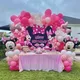 185pcs Disney Pink Minnie Mouse Balloons Garland Kit Bow Minnie Aluminium Foil Balloon Girls