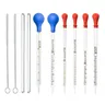 Droppers Glass Droppe Drip Pipette Liquid Pipettes Set Clear Scale Measuring Pipettes for W/