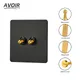 Avoir Switch Black Knurled 110-250V Electrical Sockets Light Switch Toggle Switches USB Outlets