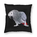 African Grey Parrot Bird Cushion Cover 40x40 Home Decor 3D Printing Psittacine Throw Pillow Case for