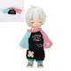 Kawaii OB11 Doll Clothes Pirate Contrast Color Sweater Bear's Paw Long sleeve Top For 1/12BJD Doll