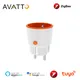 AVATTO Zigbee 3.0 Power Plug EU 16A/3680W Power Monitor Outlet Socket Tuya Smart Life Remote Control