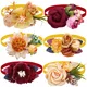 20PCS Flower Bowties For Dogs Fall Thanksgiving Dog Grooming Small Dog Cat Bow Tie Collar Dog