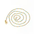 Fashion Stainless Steel Link Cable Chain Necklace Gold Color Enamel Necklaces For Women Men Jewelry