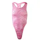 Sleeveless High Cut Jumpsuit Costume bodysuit men Sexy Men Lingerie One-piece Floral Lace Semi