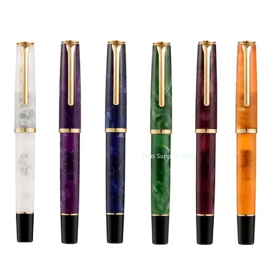 Hongdian N12 Piston Fountain Pen Extra Fine / Fine Nib, Beautiful Acrylic Writing Gift Pen Set