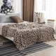 Super Soft Coral Fleece Flannel Blankets Leopard Zebra Stripe Printed Sofa Bed Bedspread Plaid