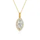 Szjinao 5*10mm 1ct Marquise Moissanite Necklace For Women Certificate Yellow Gold Pendant Luxury