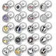 20 Styles Aromatherapy Snap Buttons Jewelry 18mm Magnetic Perfume Locket Stainless Steel Essential