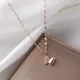 2023 Romantic Stainless Steel Butterfly Necklace Fashion Rose Gold-Color Women Engagement
