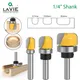 LAVIE 6mm 6.35mm Shank 1-1/8 3/4 Inch Diameter Bowl Tray Router Bit Round Nose Milling Cutter With