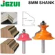 2pc 8mm Shank Wainscoting Roman Ogee & Pedestal Router Bit C3 Carbide Tipped Wood Cutting Tool