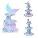 1Set Mermaid Birthday Cake Stand Mermaid Party Plates Cup for Baby Shower Birthday Party Decor Kids