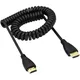 Nku 4K HDTV Right/Left Angle Mini Micro HDMI-Compatible1.4 Cable Stretch Spring Curl Flexible Cable