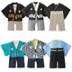 Baby Boys Japanese Kimono Style Infant Cotton Yukata Boys Jumpsuit Clothes Costume Newborn Kawaii