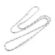 2PC/lot 2mm Stainless Steel Bamboo Ball Beads Chain Necklace Silver Color Women Bag Dog Tag Chains