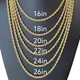 2mm 3mm 4mm 5mm Stainless Steel Vermeil Plated Rope Chain Necklace Bulk Twisted Rope Chain For Women