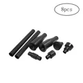 8pcs Set Black Home Multi-Functional Garden Fountain Plastic Nozzle Head Universal Adapter For All