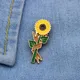 Sunflower Enamel Pins Custom Wholesale Sun Plant Brooch Lapel Badges Beautiful Flowers Fashion
