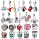 925 sterling silver red wine coffee cup pendant charms fit original Pandora bracelet charm bead