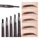 5 Color Double Ended Eyebrow Pencil Waterproof Long Lasting No Blooming Rotatable Triangle Eyebrow