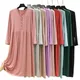 Breastfeeding Nightdress For Pregnant Woman V Neck Loose Buttons Long Nursing Pajamas Gown Maternity