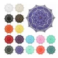 New Lace Lace Parasol Cotton Embroidery Wedding Many Color White/Ivory Sun Umbrella Decorations 001