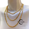 Arabic Dubai Gold Plated Chain Necklace Handmade Twisted Singapore Chain Unisex Necklace Luxury