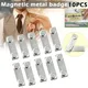 10pcs Strong Magnetic Name Tags Badge Metal Fastener ID Card Durable Attachment Holder Badge Magnet