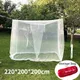 White Camping Mosquito Net Travel Repellent Tent Indoor Outdoor Insect Tent 4 Corner Post Canopy