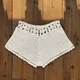 Swimwear Womens Shorts Beach Bikini Bottoms Breathable Casual Comfortable Crochet Lounge Shorts