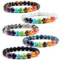 Natural Stone Beads Bracelets for Women Men Chakra Stones Bracelets Indian Yoga Braclets Women's