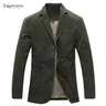Spring Military Jacket Blazers Men 100% Cotton Casual Blazer Men's Suit Coat Male Blazer Masculino