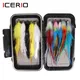 ICERIO 10pcs Saltwater Streamer Fly Set Box 3 Style Fish Streamer Fly Bass Pike Muskie Fishing Lure